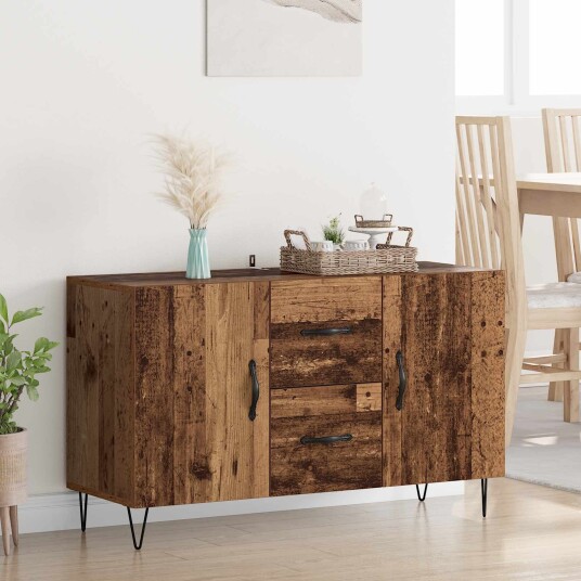 Serviesskap med skuff Gamle tre 100 x 36 x 60 cm Konstruert tre