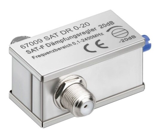 Dempeledd for antennesignal 0-20 dB
