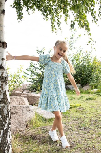 Vilje & Ve Vanja Jerseykjole Heaven Blue (116 / 6 år) Vilje & Ve Vanja Jerseykjole Heaven Blue (116 / 6 år)