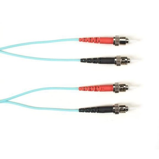 BLACK BOX 62.5 MM FO PATCH CABLE DUPLX, PLENUM, AQUA, STST