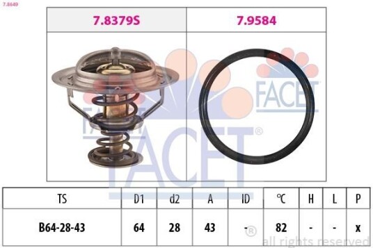 Termostat FACET 7.8649 Termostat FACET 7.8649