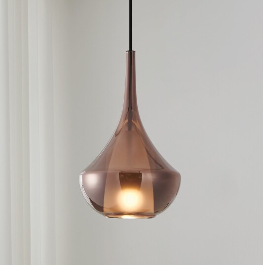 Hengelampe Stars of Light Almoster dimmbar Kobber Stue Glass Moderne Kobber