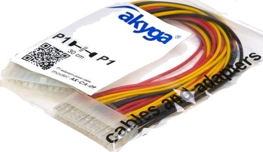 Akyga ATX 24 Pin Strømforlengelseskabel 30 cm AK CA 09 Akyga ATX 24 Pin Strømforlengelseskabel 30 cm AK CA 09