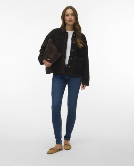 Vero Moda Jamie Long Sleeve Corduroy Shacket Brun XXL