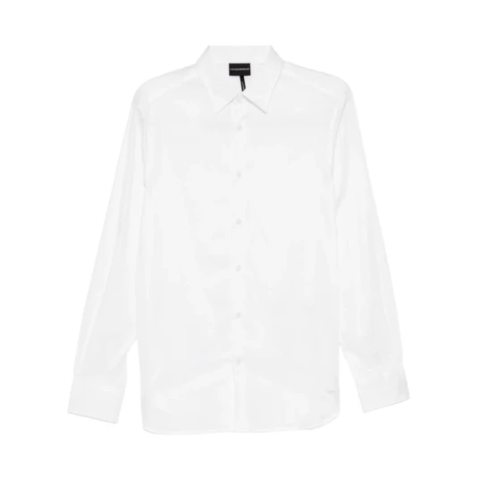 Emporio Armani Herre Skjorter Hvit L Emporio Armani Herre Skjorter Hvit L