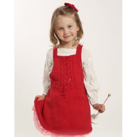 Sweet Alice by DROPS Design Kjole Strikkeoppskrift str 1 mdr 6 år