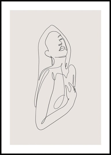 Woman in Line Art Plakat Plakat / 21x30cm