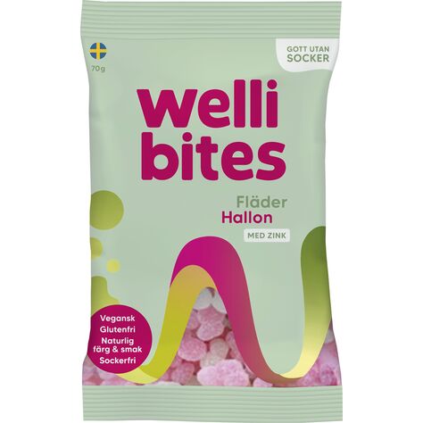 Wellibites Fläder & Hallon 70g Wellibites Fläder & Hallon 70g