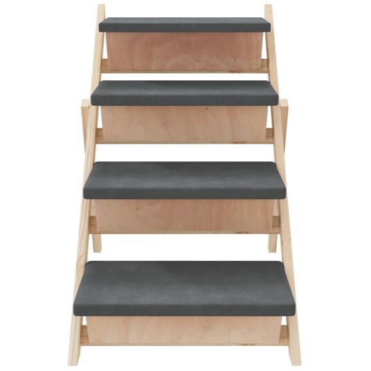 Vidaxl Hundetrapp Grå 105X47 cm Heltre Gran