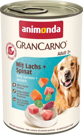 Animonda GranCarno Original Våtfôr Laks & Spinat 24x400g