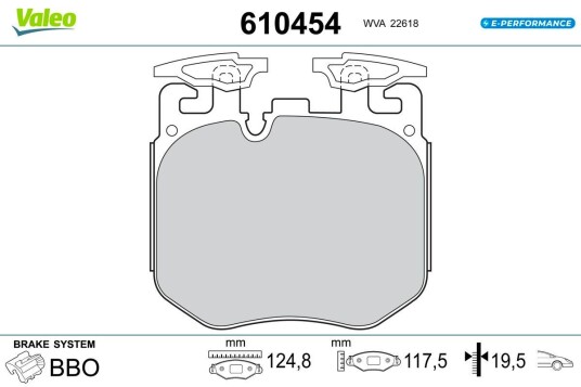 Bremseklosser VALEO 610454