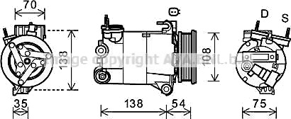 AC kompressor PRASCO FDAK478 AC kompressor PRASCO FDAK478