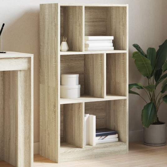  Bokhylle sonoma eik 57x28,5x107,5 cm konstruert tre