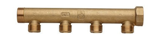 AO fordeler 4-veis stikkontakt/nippel 3/4" x 1/2"