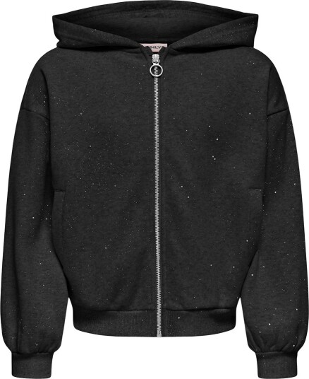 Kids Only Cardigan - KokkOlivia - Black/Sølv Glitter - Kids Only - 7-8 år (122-128) - Cardigan Svart