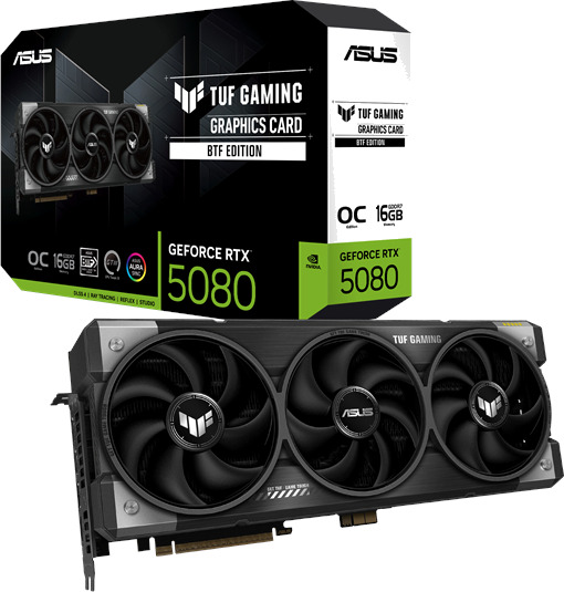 ASUS GeForce RTX 5080 TUF OC 16GB GDDR7 Grafikkort BTF Edition