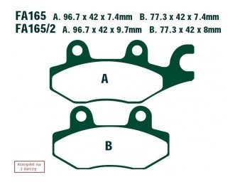 Bremseklosser EBC Brakes FA165R Bremseklosser EBC Brakes FA165R