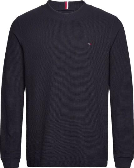 Tommy Hilfiger Textured Ls Tee Navy XL