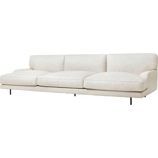 Gubi Flaneur Sofa FC 3 seters Ben Svart / Hot Madison 419 Off White