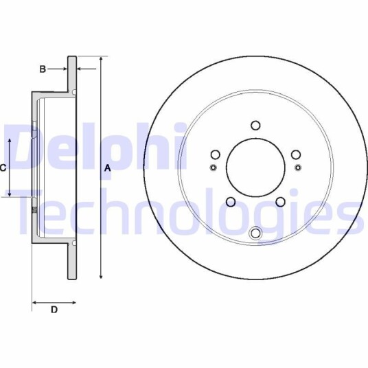 Bremseskive DELPHI BG4161C Bremseskive DELPHI BG4161C