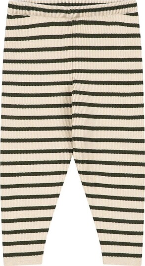 Konges Sløjd Leggings Buma Stripe Verti Konges Sløjd 7 8 år (122 128) Leggings Armygrønn Beige Grønn