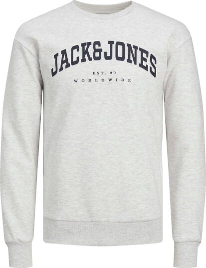Jack & Jones Junior White Melange Caleb Varsity Collegegenser 164 Jack & Jones Junior White Melange Caleb Varsity Collegegenser 164