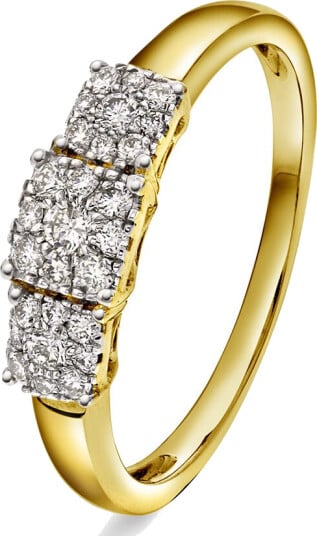 Line by Gullfunn, Diamantring i 375 gult gull 0,25 ct