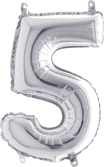 Ballongkungen Tallballong Mini Sølv Metallic Tall 5 14095S