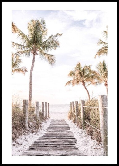 Footbridge Beach Plakat Plakat / 100x150cm