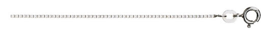 Veneziansk kjede i 925 rhodinert sølv 1,0 mm - 40 cm