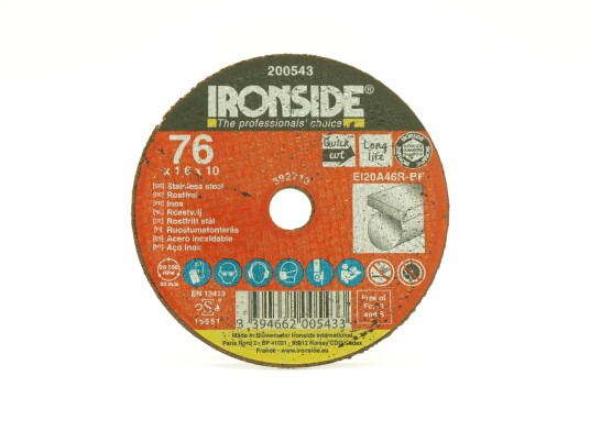 Ironside 200543 Kappeskive 76 mm F41 EI20 Inox 76 x 1,6 x 10 mm Maskintilbehør & forbruk