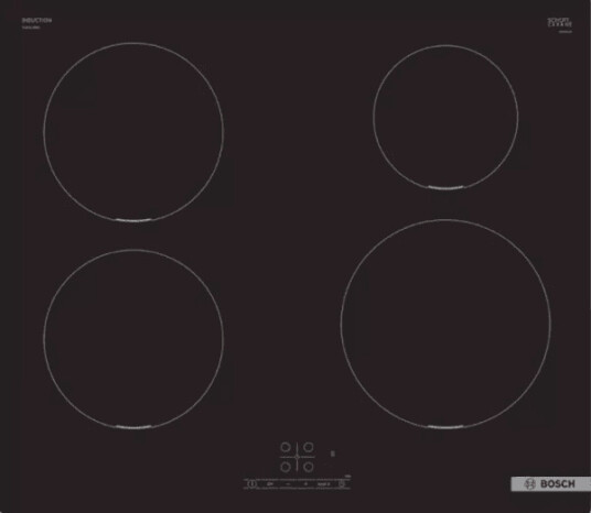 Bosch PUE611BB5E Induksjonstopp med 4 Kokesoner og Touch Kontroller, 60 cm, Svart