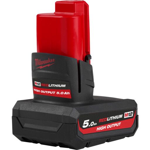 Milwaukee M12 5.0Ah Li-Ion High Output Batteri for Elektroverktøy