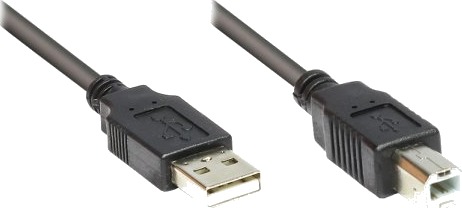 Alcasa 2510-3Ofs 3 M Usb A Usb B Usb 2.0 Hankjønn/Hankjønn Sort