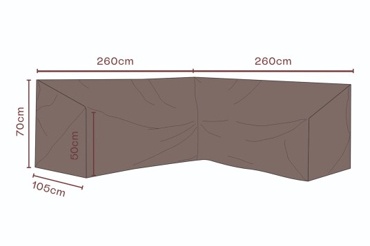 Brafab Møbeltrekk (Pustende stof) Til hjørnesofa 260-260 x 105 x 70 cm Svart