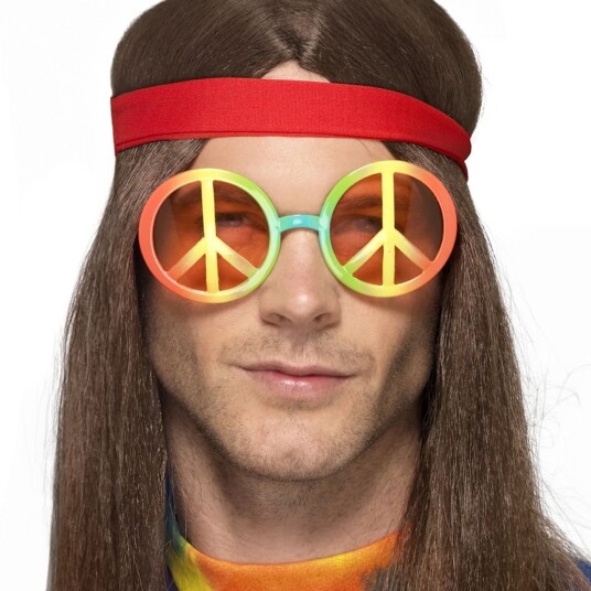 Smiffys Hippie Peacemerke Solbriller One size Smiffys Hippie Peacemerke Solbriller One size