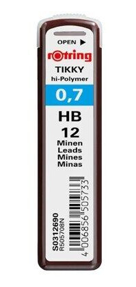 Rotring Tikky hi-Polymer Lead Refills 0.7 mm HB