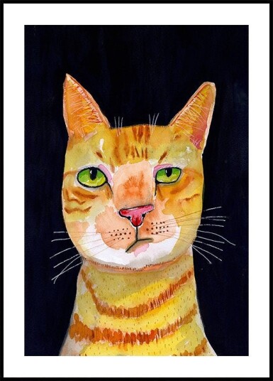 Ginger Cat Poster Plakat / 30x40cm