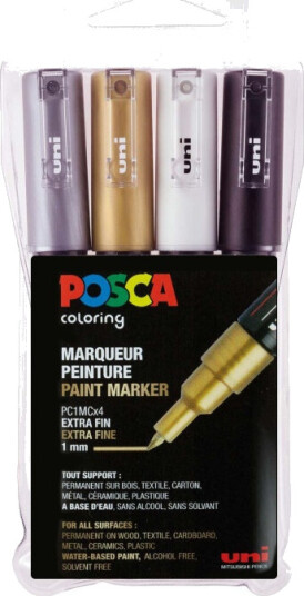 Posca Posca PC-1M Metallic Set of 4 Posca Posca PC-1M Metallic Set of 4