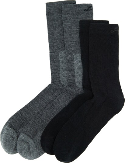 Lundhags Merino Trekking Sock Combo Mid Light Grey Melange/black 43-45 Lundhags Merino Trekking Sock Combo Mid Light Grey Melange/black 43-45