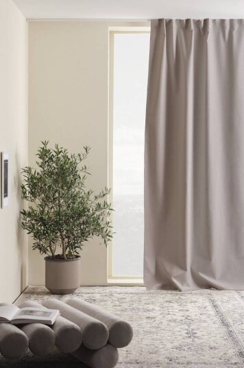 Jotex NIKA gardin med multifunksjonsbånd - 1 lengde Beige 1709355-01-250 1709355-02-160