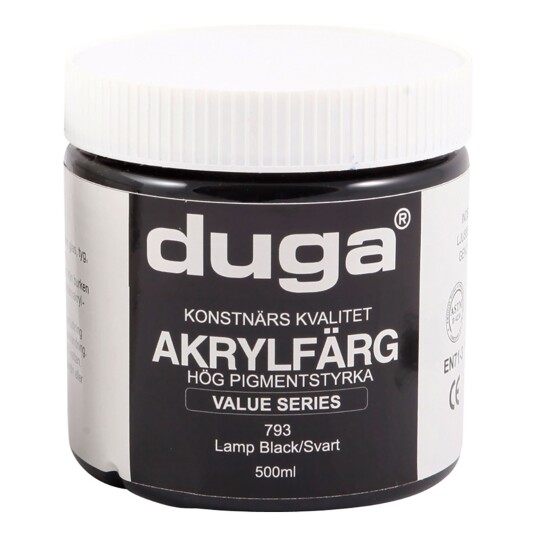 Dynäs Import Akrylfarge Svart - 500 ml