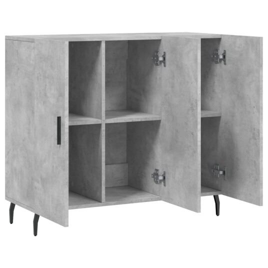 vidaXL Skjenk betonggrå 90x34x80 cm konstruert tre