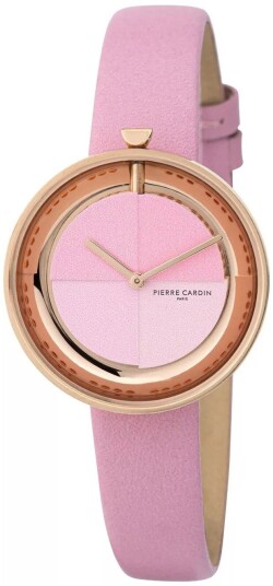 Pierre Cardin Dameklokke CMA.0004 Marais Mirror Rosa/Lær Ø32 mm