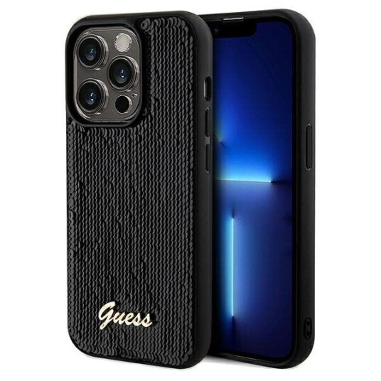 Guess Guess Guhcp14xpsfdgsk Iphone 14 Pro Max 6.7" Czarny/Black Hardcase Sequin Script Metal