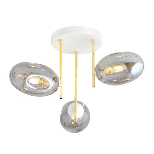 Other Brand Argo taklampe 3-lys - Hvit/Gull/Røykfarget