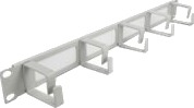 Delock Cable Management Brush Strip With 5 Hooks Styringspanel For Rackkabler Med Børste Grå 1U 19" 66544