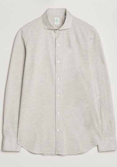 Finamore Napoli Cotton/Cashmere Jersey Shirt Beige