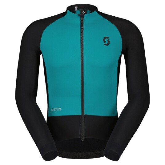 SCOTT RC Pro Warm Hybrid Gore Tex Windstopper Jakke Sort/Turkis til Herre
