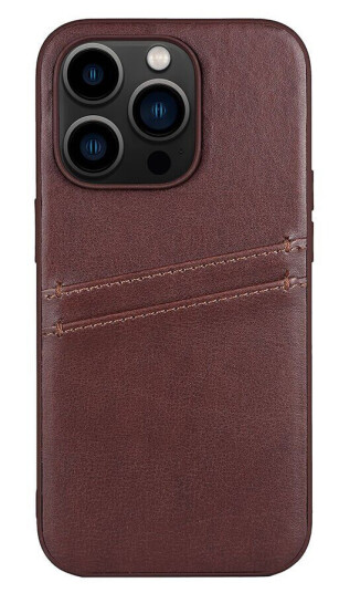 Gear Buffalo Vegansk Skinn Deksel til iPhone 14 Pro med Kortholder - Brun Gear Buffalo Vegansk Skinn Deksel til iPhone 14 Pro med Kortholder - Brun